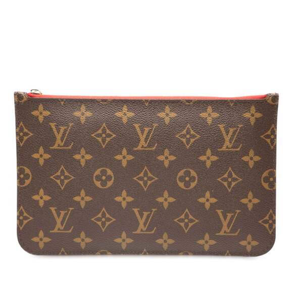 LOUIS VUITTON Brown Monogram Neverfull MM Pouch
